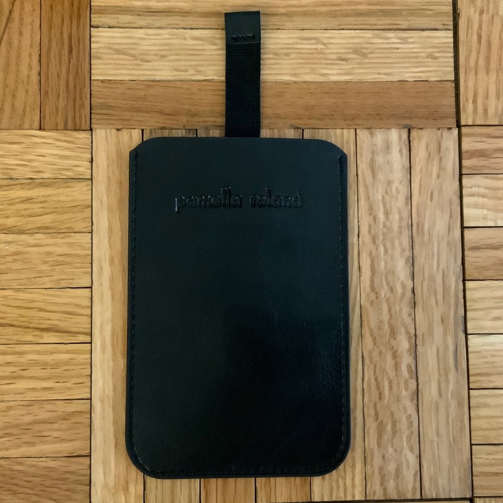 Pamella Roland Leather Wallet Pouch Phone Tech Case iPhone Sleeve Holder NWOT